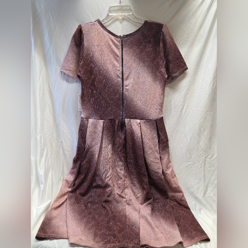LuLaRoe Sparkling Pink Elegant Amelia Dress - Picture 2 of 7